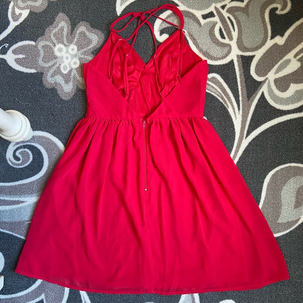 Red Mini Dress - Picture 2 of 5